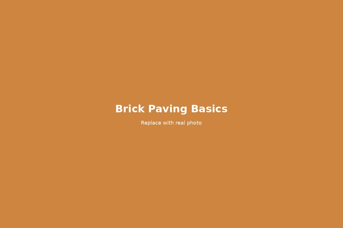 Brick Paving Basics